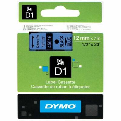 Dymo 45016 Blauschwarz D1 Ersatzstreifen (12 mm x 7 m)