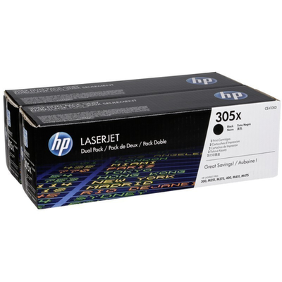 HP CE410XD (305X) Schwarzer Originaltoner 2-pack Hoher Ertrag - Laserjet M351a / M451dn