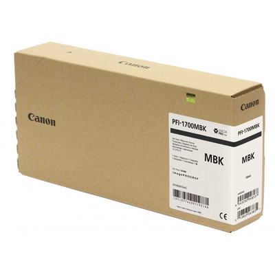 Canon PFI-1700MBK (0774C001) Matt Schwarz, Original Tintenpatrone.