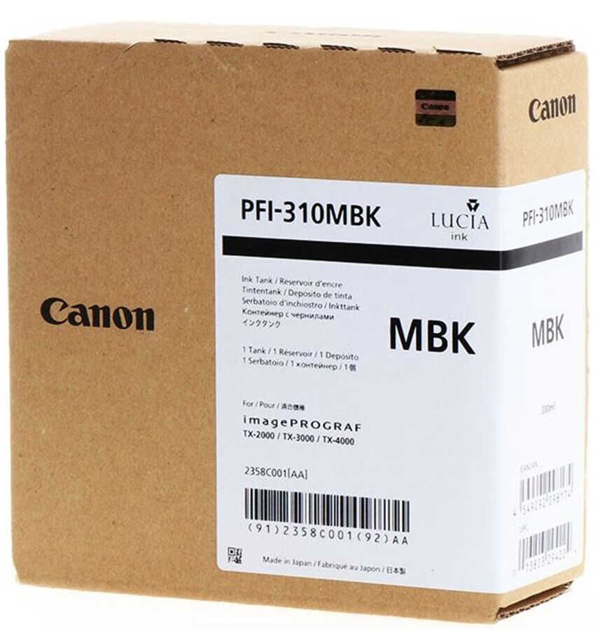 Canon PFI-310MBK (2358C001) Matt Schwarz, Original Tinte.