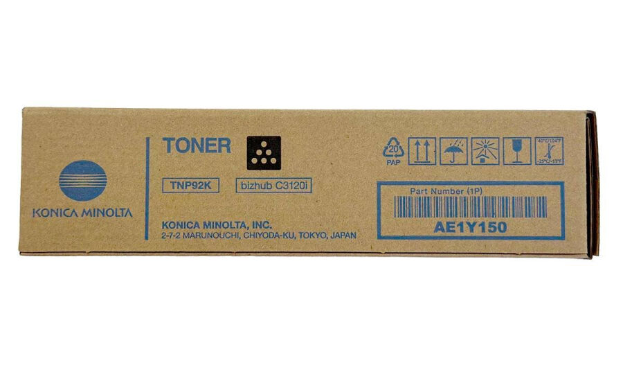 Konica Minolta TNP-92K (AE1Y150) Schwarz, Originaltoner.