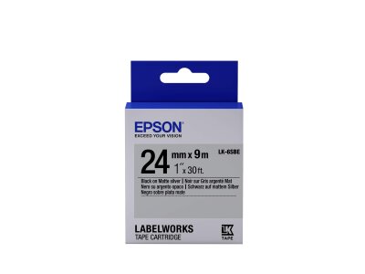 Epson C53S656009 (LK-6SBE) Matte Silver with Black Original Label Ribbon - LW-600P