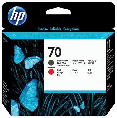 HP C9409A (70) Mat Siyah + Kırmızı Orjinal Kafa Ka