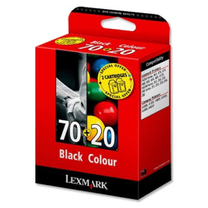 Lexmark 70+20 Black + Color Original Cartridge Dual Pack - F4270 / X4250