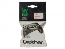Brother M-K232 Beyaz Üzerine Kırmızı P-Touch Etike