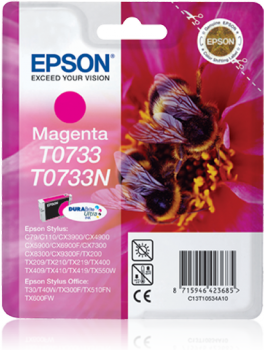 Epson C13T10534A10 (T0733) Magenta Original Cartridge - TX105 / TX110 (Ex)