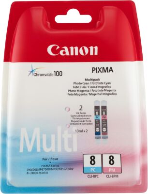 Canon CLI-8PC / CLI-8PM Dual Pack Original Cartridge - IP3300 / IP4200