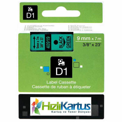 Dymo D1 40919 Yeşil Üzerine Siyah Muadil Etiket Şe