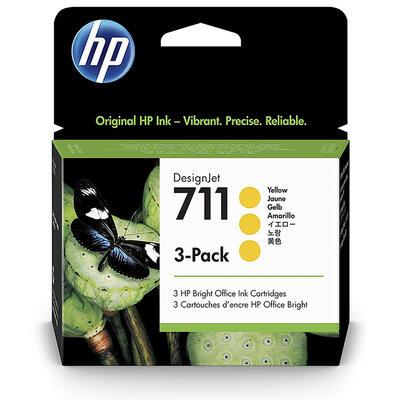 HP CZ136A (711) YellowART Cartridge 3 Pack - De