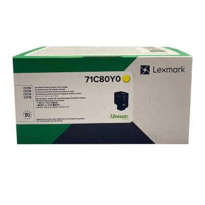 Lexmark 71C80Y0 Sarı Orjinal Toner - CS730