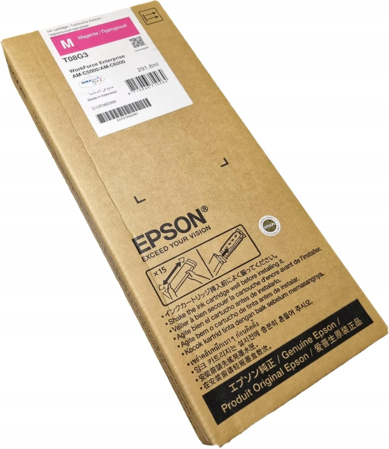 Epson C13T08G300 (T08G3) Originaltintepatrone – Rot.