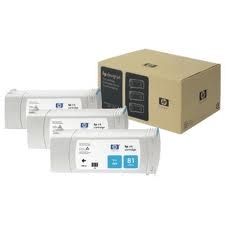 HP C5067A (81) 3some Blue Plotter Cartridge - Desig