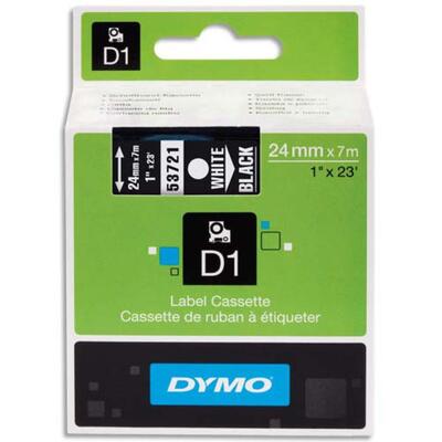 Dymo 53721 Schwarzweiß D1 Ersatzstreifen 24mm x 7mt
