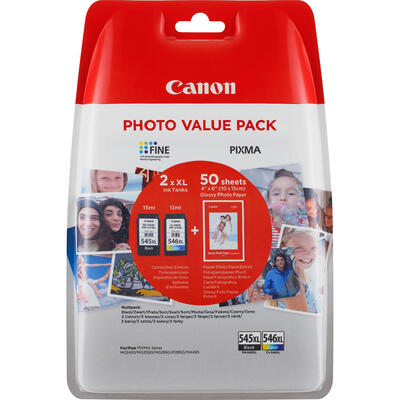 Canon PG-545XL / CL-546XL (8286B006) Duo Pack Original Cartridge - MG2450 / MG2550