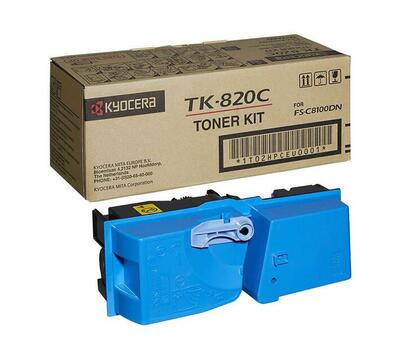 Kyocera TK-820C Blue Mavi Toner — FS-C8100