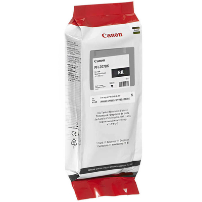 Canon PFI-207BK (8789B001) Black Original Cartridge - IPF680 / IPF685 (Damaged Box)