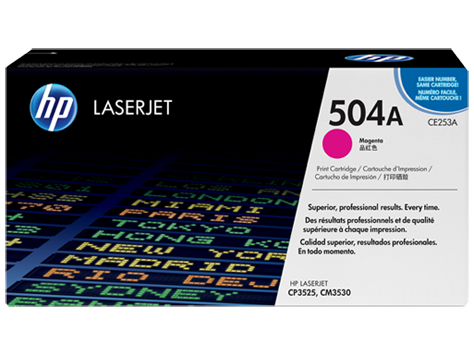 HP CE253A (504A) Magenta Original Toner Cartridge - CP3525 / CM3530