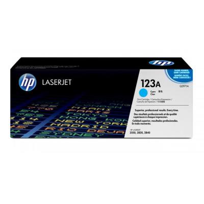 HP Q3971A (123A) Cyan Original Toner Cartridge - LaserJet 2550 (B)
