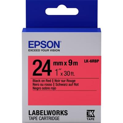 Epson LK-6RBP C53S656004 Kırmızı Üzerine Siyah Orj