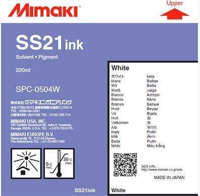 Mimaki SPC-0504W SS21 Beyaz Orjinal Solvent Mürekk
