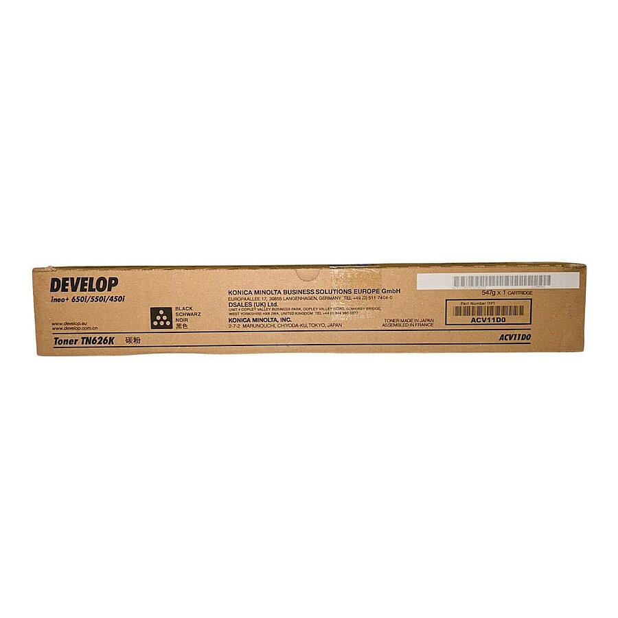 Develop TN-626K (ACV11D0) Black Original Toner - Ineo +450i