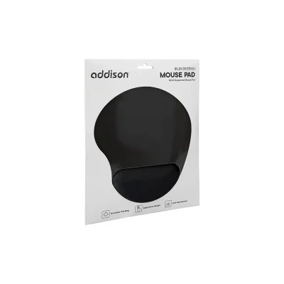 Addison 300521 Wrist Rest Black Mouse Pad-Black