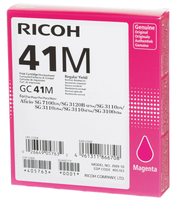 Ricoh GC-41M 405763 Magentafarbene Original-Tintenpatrone - SG3110 / SG3100