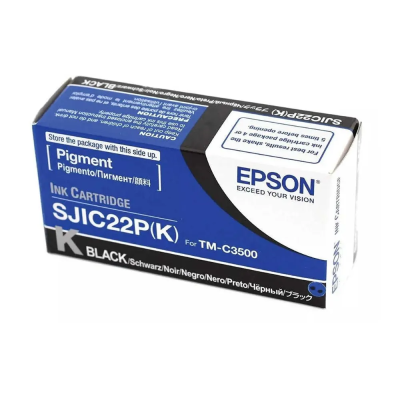 Epson SJIC22P(K) (C33S020601) Black Original Cartridge - TM C3500 (E)