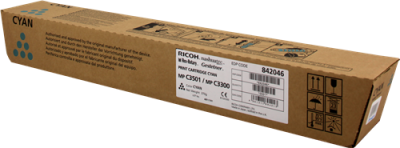 Ricoh 842046 Cyan Original Toner – MPC2800 / MPC3001 / MPC3501 (Beschädigte Verpackung)