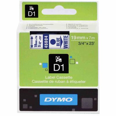 Dymo 45804ZCARTKEEP0001ZXQQ Weiß-blauer Ersatzstreifen 19mm x 7m