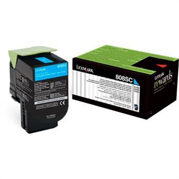 Lexmark 80C8SC0 (808SC) Blue Original Toner Cartridge - CX310 / CX410