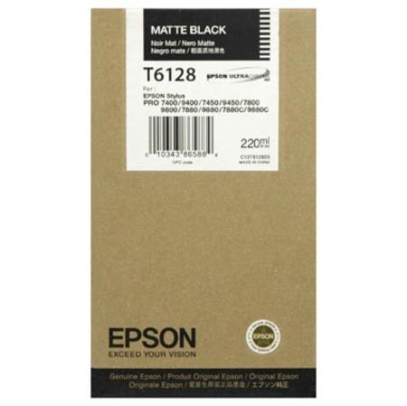Epson C13T612800 (T6128) Matte Schwarz Originalpatrone.