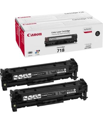 Canon CRG-718BK Black Original Toner Pack 2 - LBP7200