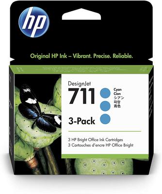 HP CZ134A (711) Cyan Original Cartridge 3-pack - DesignJet T120 (Ex)