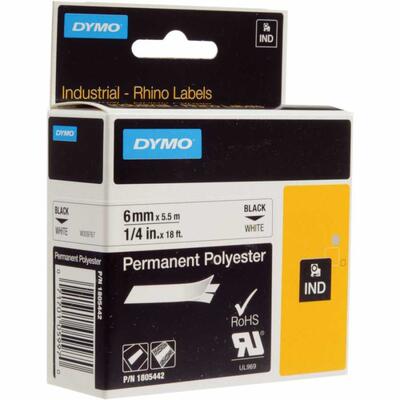 Dymo Rhino Pro 1805442 Weißes Schwarzes Festes Polyester