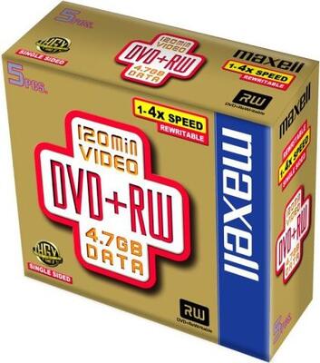 Maxell DVD-RW 4.7GB 1-4X 5li Paket Yeniden Yazıla