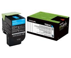 Lexmark 70C8HC0 (708HC) Cyan Original Toner - CS310 / CS410
