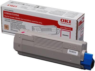 OKI 43865722 Kırmızı Orjinal Toner - C5850 / C5950