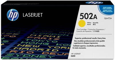 HP Q6472A (502A) Yellow Original Toner Cartridge - Laserjet 3600 (B)