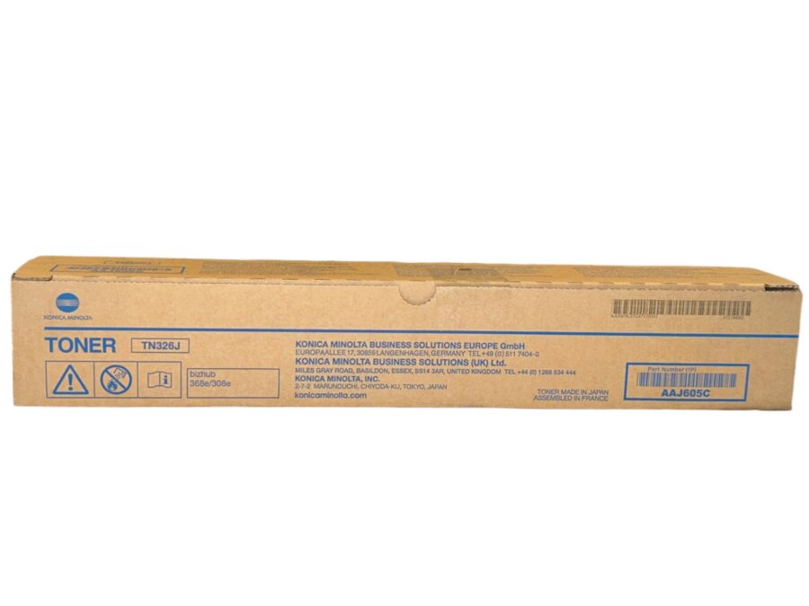 Konica Minolta AAJ605C (TN-326J) Black Original Toner - Bizhub 308e