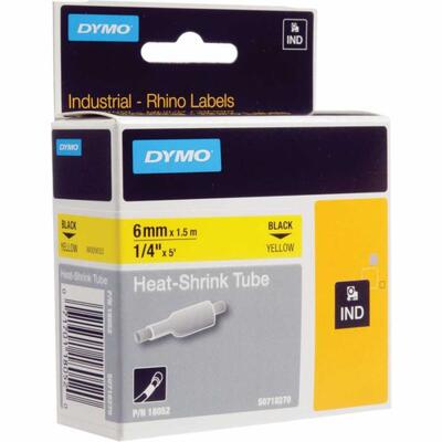 Dymo RhinoPro 18052 Sarı-Siyah 6 mm x 1.5 m Orjina