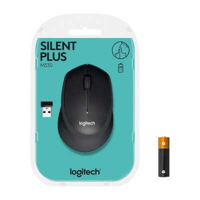 Logitech (910-004909) M330 Silent Plus Wireless Black Mouse