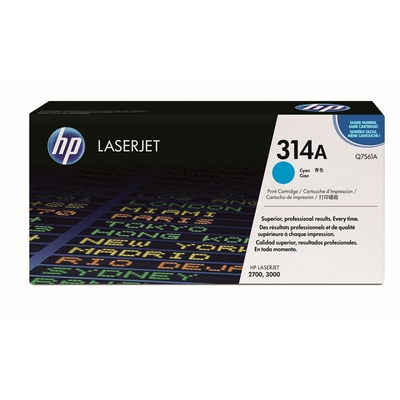 HP Q7561A (314A) Cyan Original Toner Cartridge - LaserJet 2700 (B)