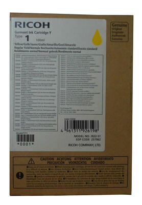 Ricoh Typ 1ZCARTKEEP0001ZXQQ Gelbe Orjinalpatrone — Ri100