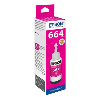 Epson C13T66434A (T6643) Magenta Original Ink Cartridge - ET-1400 (Ex)