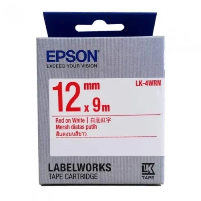 Epson LC-4WRN9 Rot - Weiß Etiket Tag (12m)
