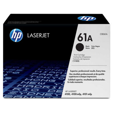 HP C8061A (61A) Black Original Toner Cartridge - LaserJet 4100 (U)