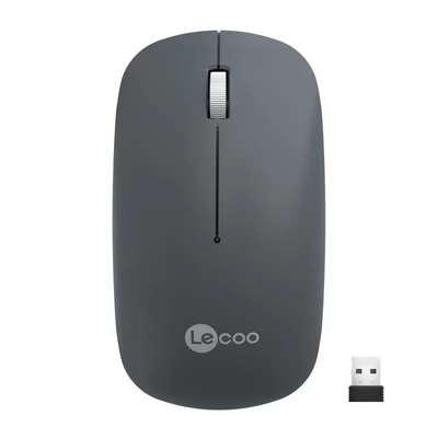 Lenovo Lecoo WS214 Wireless 1200DPI 3 Button Grey Optical Slient Mouse