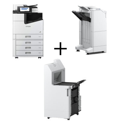 (SET) Epson WorkForce Enterprise WF-C17590 D4TWF Çok Fonksiyonlu Yazıcı + Epson LXA3FM1 Finisher Unit + Epson LXA3FMDU1 Bridge Unit