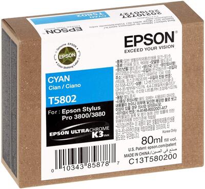 Epson C13T580200 (T5802) Mavi Orjinal Kartuş - Sty